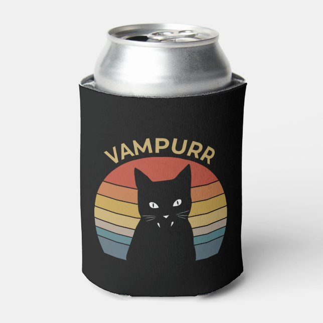 Vampurr Funny Vampire Retro Sunset Halloween Dosenkühler (Kanne Vorderseite)