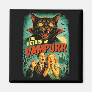 Vampurr Rückkehr _ Lustige Katze Vampir Horror 80e Magnet