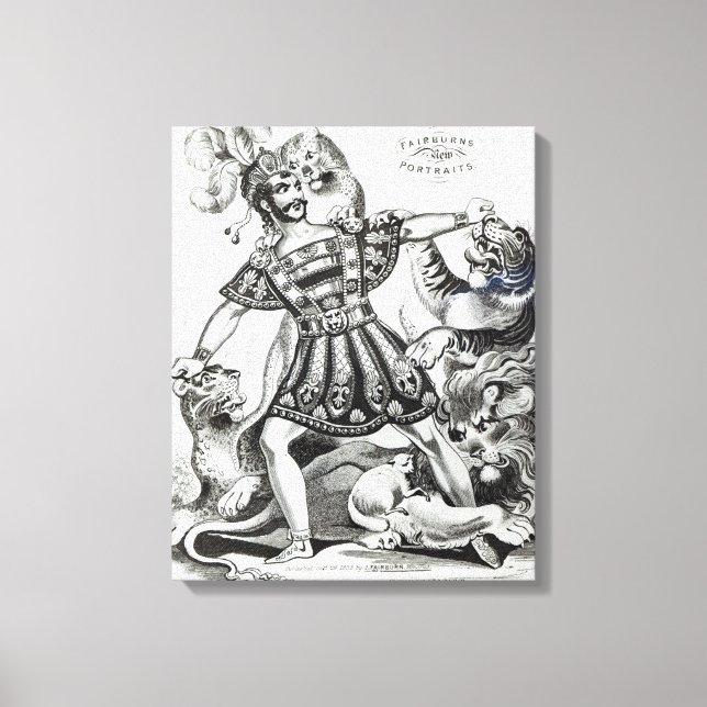 Van Amburgh the Brute Tamer, 1838 Leinwanddruck (Vorderseite)