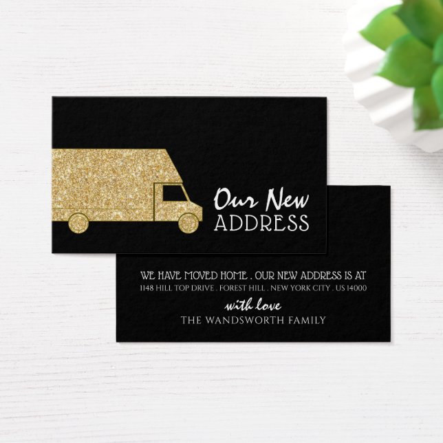 Van de retrait de Parties scintillant d'or, Carte  (Bureau)