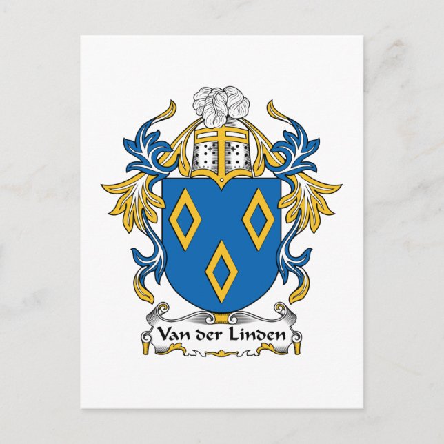 Van der Linden Familienwappen Postkarte (Vorderseite)
