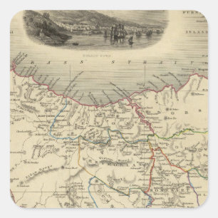 Van-Diemen-Insel oder Tasmanie Quadratischer Aufkleber