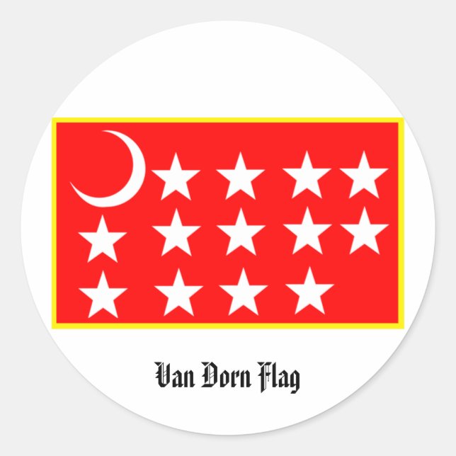 Van-Dorn-Flaggenaufkleber Runder Aufkleber (Vorderseite)