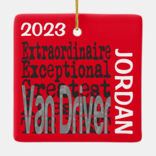 Van Driver Extraordinaire CUSTOM Keramikornament