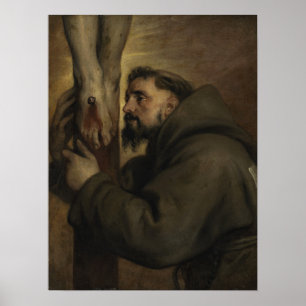 Van Dyck - Der Heilige Franz von Assisi zu Füßen… Poster