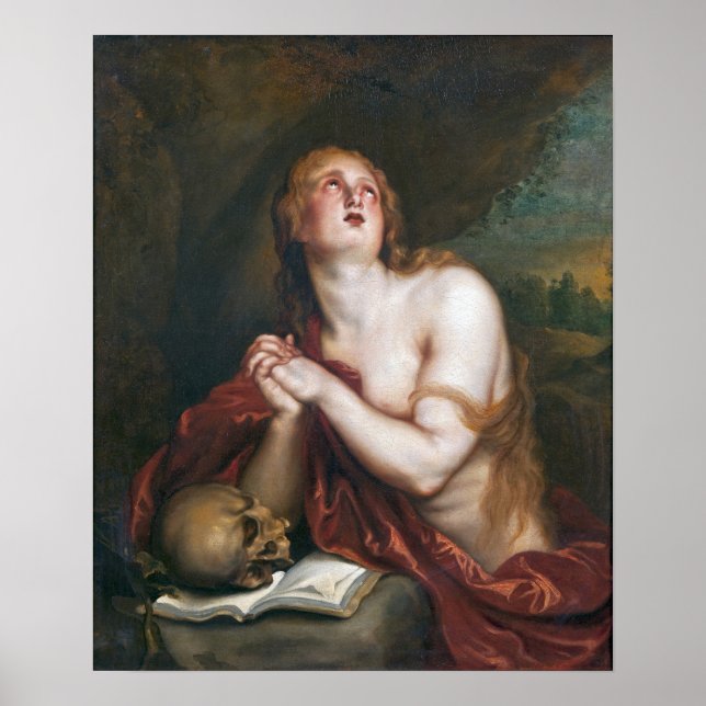 Van Dyck - Die Penitent Magdalen Poster (Vorne)