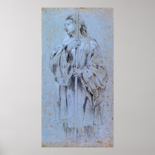 Van Dyck - eine junge Akolyte, die ein Personal tr Poster