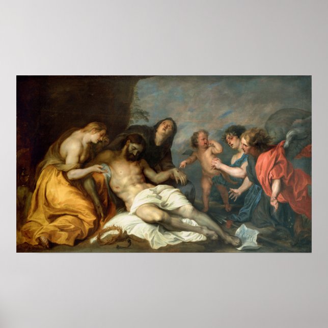 Van Dyck - Klage über den Toten Christus Poster (Vorne)