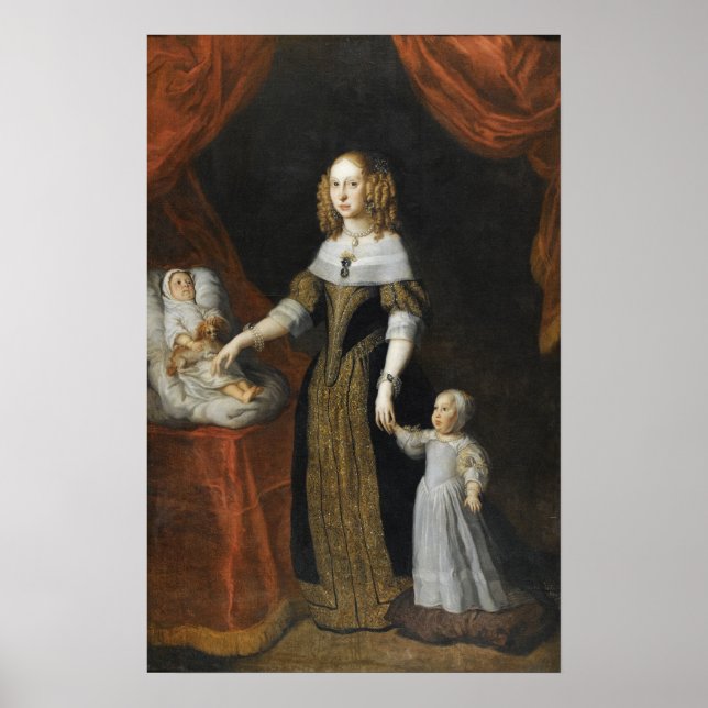 Van Dyck - Portrait von Louise de la Valliere Poster (Vorne)