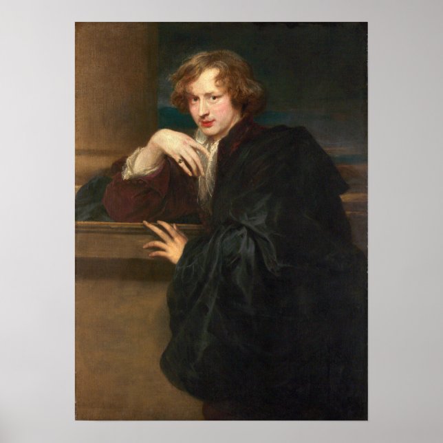 Van Dyck - Selbstportrait Poster (Vorne)