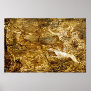 Van Dyck - Zwei Nymphen bei der Hirschjagd Poster