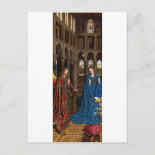 Van Eyck’s Verkündigung Premium Kathedralglas Postkarte