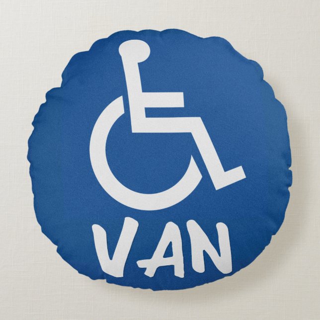 Van für Behinderte Rundes Kissen (Vorderseite)