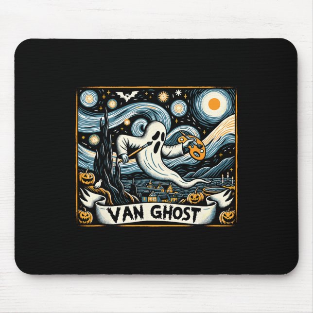 Van Ghost Art Teacher Halloween 1 Mousepad (Vorne)