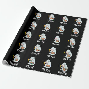 Van Goat Funny Artist Pun Dark BG Geschenkpapier