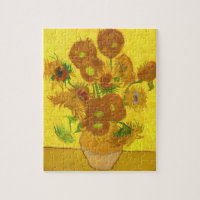 Van Gogh 15 Sonnenblumen in einer Vase der Kunst