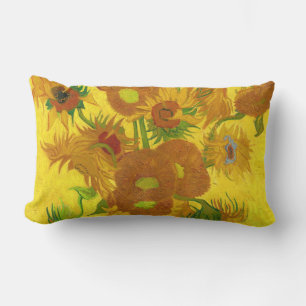 Van Gogh 15 Sonnenblumen in einer Vase der Kunst Lendenkissen