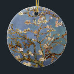 Van Gogh Almond Blossom Keramik Ornament<br><div class="desc">Vincent Van Gogh Nature Painting Series - Almond Blossom in Blautönen</div>