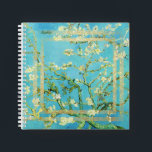 Van Gogh Almond Blossom mit Goldstaub Notizbuch<br><div class="desc">Almond Blossom Tree vom weltberühmten niederländischen Maler Vincent van Gogh. Ein schöner Frühling blüht gegen einen türkisblauen Himmel.
Das Design besteht aus goldenen Elementen. Sie können den Namen bearbeiten oder löschen,  indem Sie das Textfeld leer verlassen haben.  Ideal für Naturliebhaber und Kunstliebhaber.</div>
