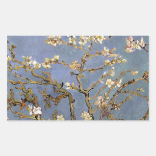 Van Gogh Almond Blossom Rechteckiger Aufkleber
