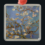 Van Gogh Almond Blossom Silbernes Ornament<br><div class="desc">Vincent Van Gogh Nature Painting Series - Almond Blossom in Blautönen</div>