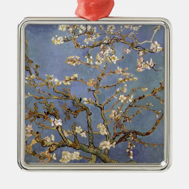 Van Gogh Almond Blossom Silbernes Ornament (Vorne)