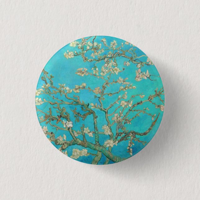 Van Gogh Almond Blossoms Button (Vorderseite)