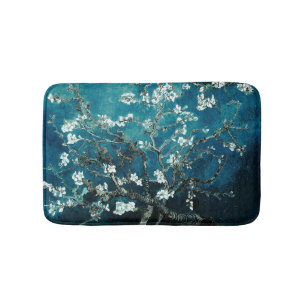 Van Gogh Almond Blossoms Dark Aquamarin Badematte
