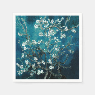 Van Gogh Almond Blossoms Dark Aquamarin Serviette