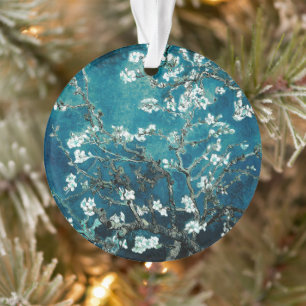 Van Gogh Almond Blossoms Dark Turquoise