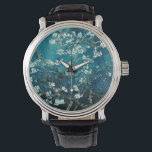 Van Gogh Almond Blossoms: Dunkel Aquamarin Armbanduhr<br><div class="desc">Künstler: Vincent Van Gogh Titel: Almond-Blüten geändert durch 2sweet4wordsDesigns/ PureVintage-Liebe</div>