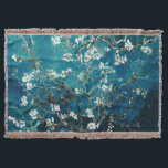 Van Gogh Almond Blossoms: Dunkel Aquamarin Decke<br><div class="desc">Künstler: Vincent Van Gogh Titel: Almond-Blüten geändert durch 2sweet4wordsDesigns/ PureVintage Liebe Almond Blüten Dunkles Aquamarines Hintergrundblanket: Schau dich in die künstlerische Schönheit von Vincent Van Gogh's Almond Blüten mit unserem Almond Blüten Dunklen Aquamarinen Hintergrund Blanket. Das ikonische Gemälde nimmt eine faszinierende neue Dimension vor einem Hintergrund reicher, tiefer aquamariner Töne....</div>