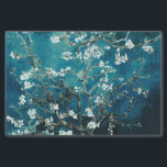 Van Gogh Almond Blossoms: Dunkel Aquamarin Seidenpapier<br><div class="desc">Künstler: Vincent Van Gogh Titel: Almond-Blüten geändert durch 2sweet4wordsDesigns/ PureVintage-Liebe</div>