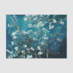 Van Gogh Almond Blossoms: Dunkel Aquamarin Seidenpapier<br><div class="desc">Künstler: Vincent Van Gogh Titel: Almond-Blüten geändert durch 2sweet4wordsDesigns/ PureVintage-Liebe</div>