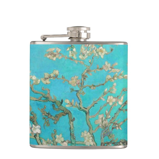 Van Gogh Almond Blossoms Flachmann (Vorderseite)