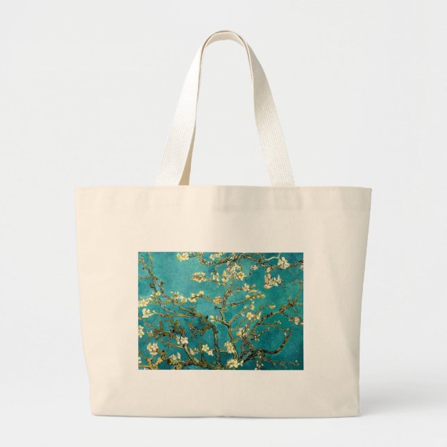 Van Gogh Almond Blossoms Klassischer Impressionism Jumbo Stoffbeutel (Vorne)