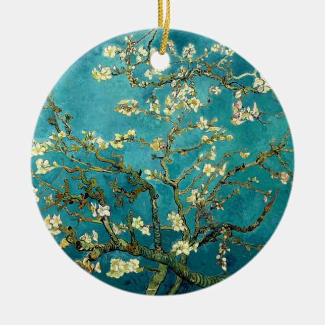 Van Gogh Almond Blossoms Klassischer Impressionism Keramik Ornament (Vorne)