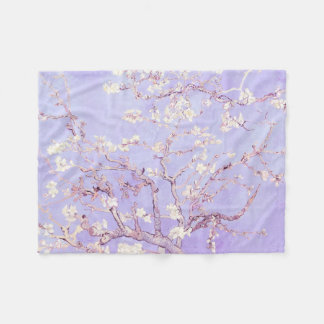 Van Gogh Almond Blossoms Lavender Fleecedecke