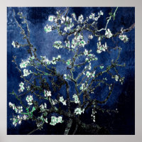 Van Gogh Almond Blossoms Midnight Blue