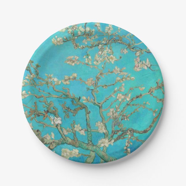 Van Gogh Almond Blossoms Pappteller (Vorderseite)