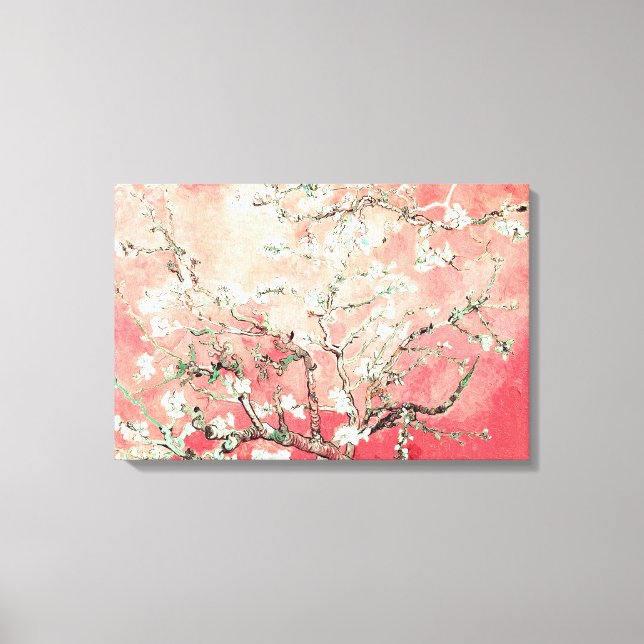 Van Gogh Almond Blossoms peach Leinwanddruck (Vorderseite)