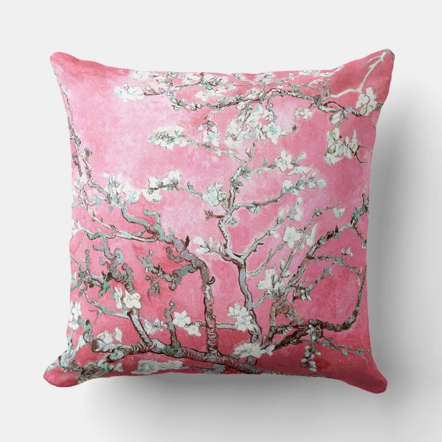 Van Gogh Almond Blossoms Pink Blau Kissen (Vorderseite)