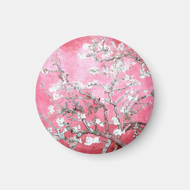 Van Gogh Almond Blossoms Pink Blau Magnet (Vorne)