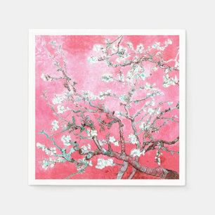 Van Gogh Almond Blossoms Pink Blau Serviette