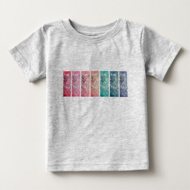 Van Gogh Almond Blossoms Rainbow Panel Baby T-shirt (Vorderseite)