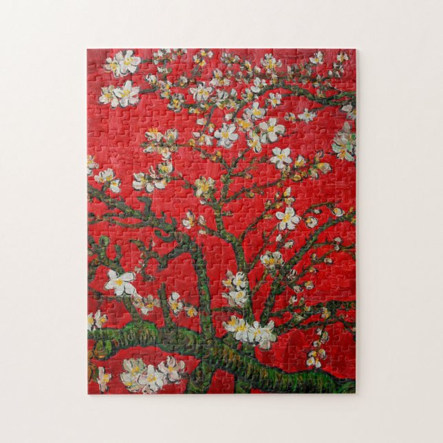 Van Gogh Almond Blossoms Red (Vertikal)
