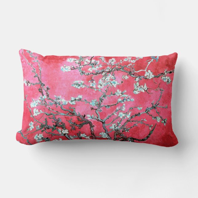 Van Gogh Almond Blossoms Red Blue Lendenkissen (Vorderseite)