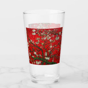 Van Gogh Almond Blossoms Red Glas