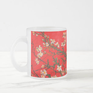 Van Gogh Almond Blossoms Red Mattglastasse