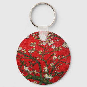 Van Gogh Almond Blossoms Red Schlüsselanhänger